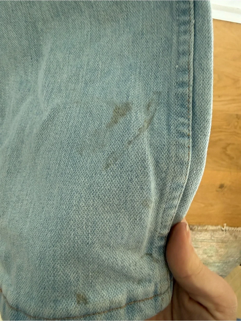 Wrangler Straight Leg Light Blue Denim Jeans